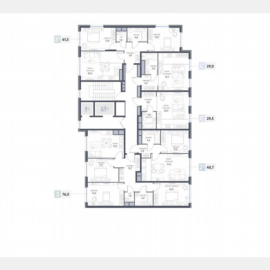 Квартира-студия, 29,5 м², 7/25 эт.