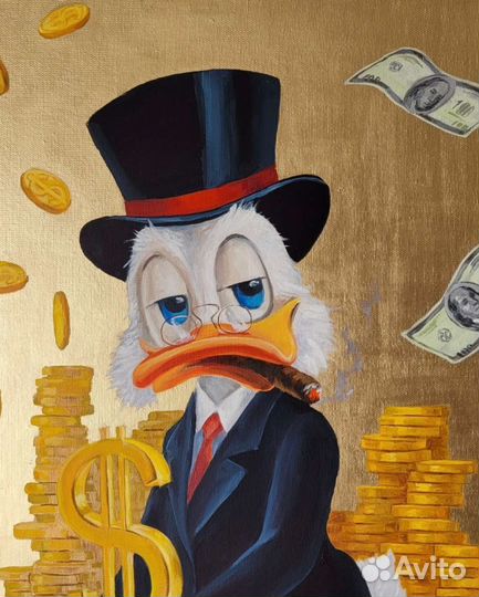 Картина Скрудж Макдак Денежная картина