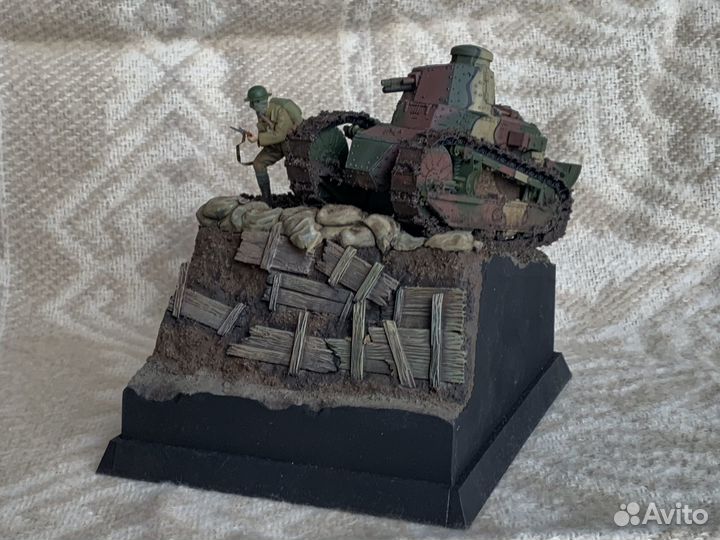 Диорама (виньетка) 1/35. Renault FT, 1917 г