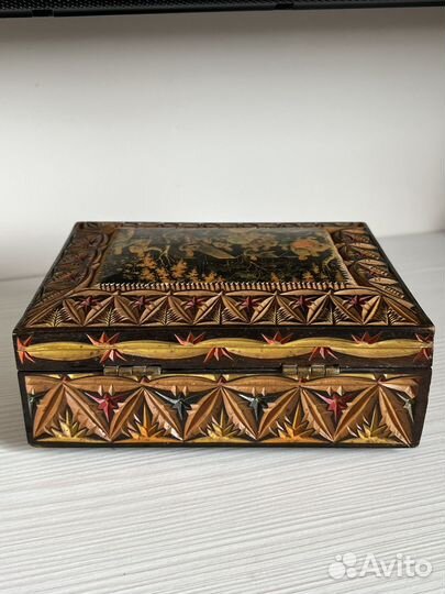 Старинная шкатулка палех
