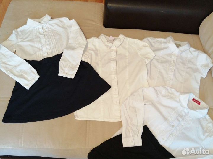 Рубашки, юбки школьные на девочку 122-128