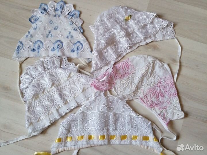 Чепчики х/б, трикотаж, шитье, фланель 0-24мес