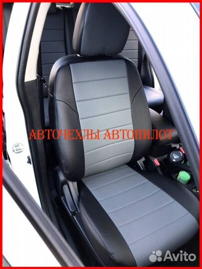 Чехлы Автопилот Mitsubishi ASX из экокожи чёр-сер