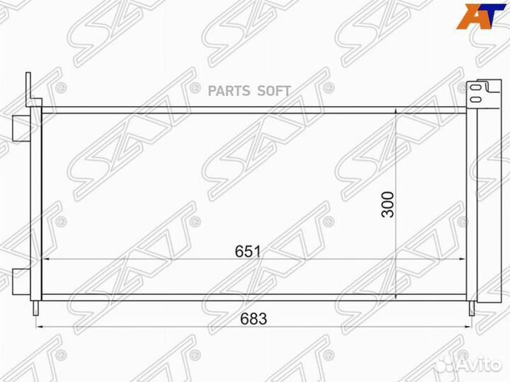 Радиатор кондиционера Lexus NX200 14-21 / NX200t 1