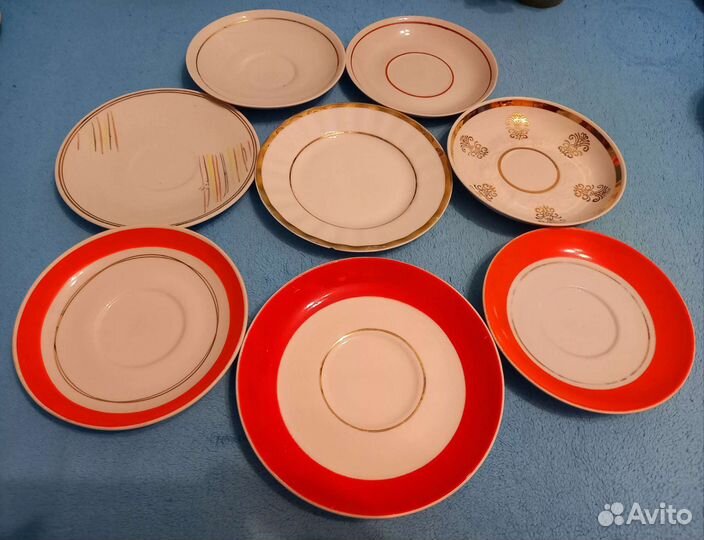 Чайные, кофейные пары, чашки, блюдца, тарелки СССР