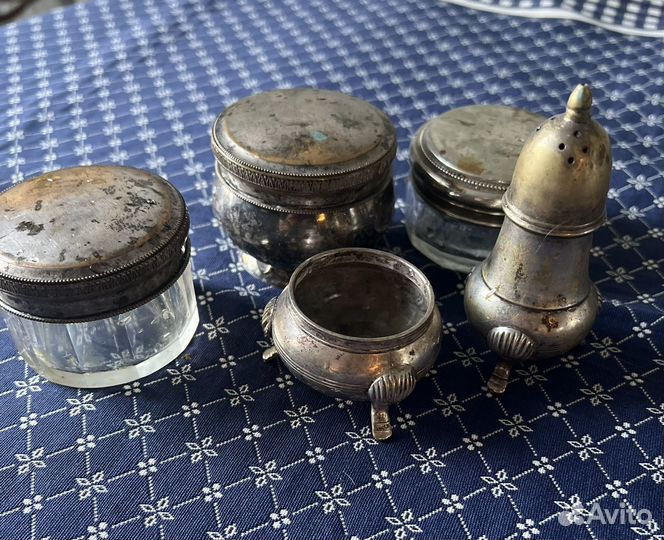 Набор серебрение: солонка, перечница, для специй