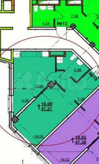 1-к. квартира, 47,7 м², 13/17 эт.