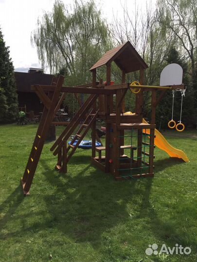 Игровые деревянные площадки для детей