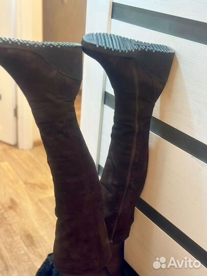 Сапоги замшевые