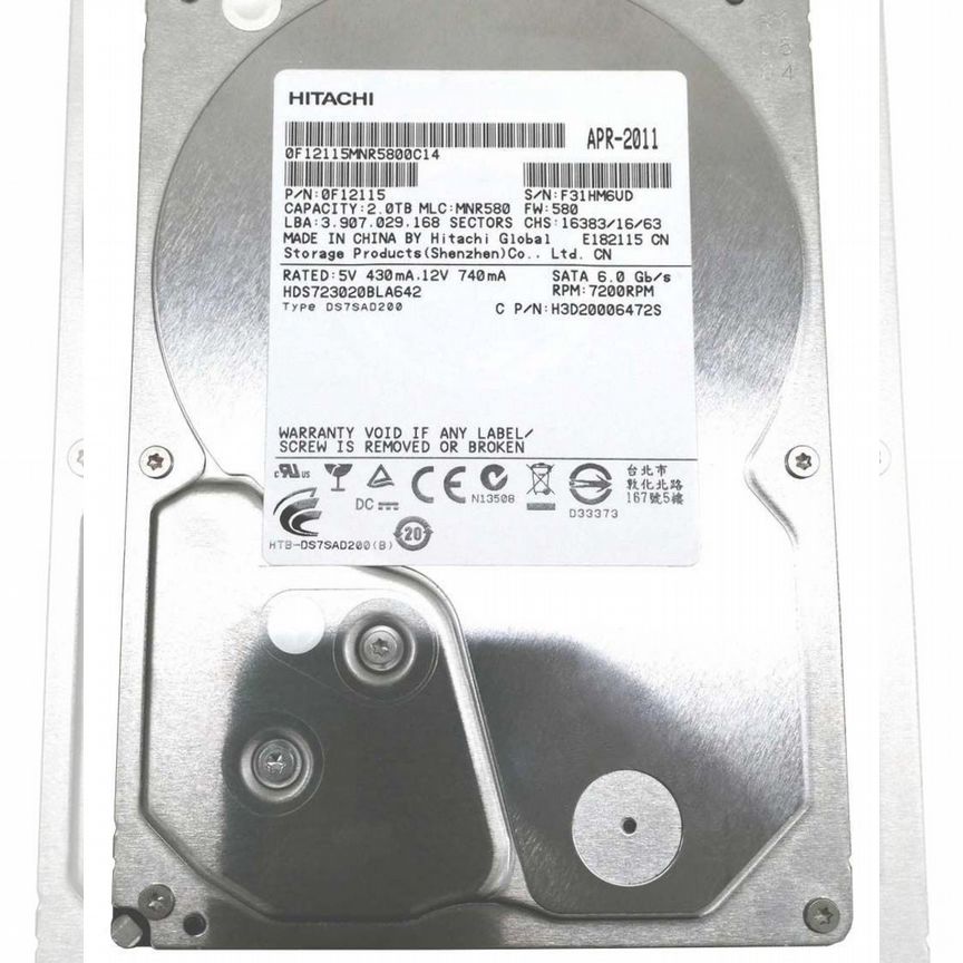 [HDS723020BLA642] Жесткий Диск Hitachi 2tb Sata3 Hds723020bla642