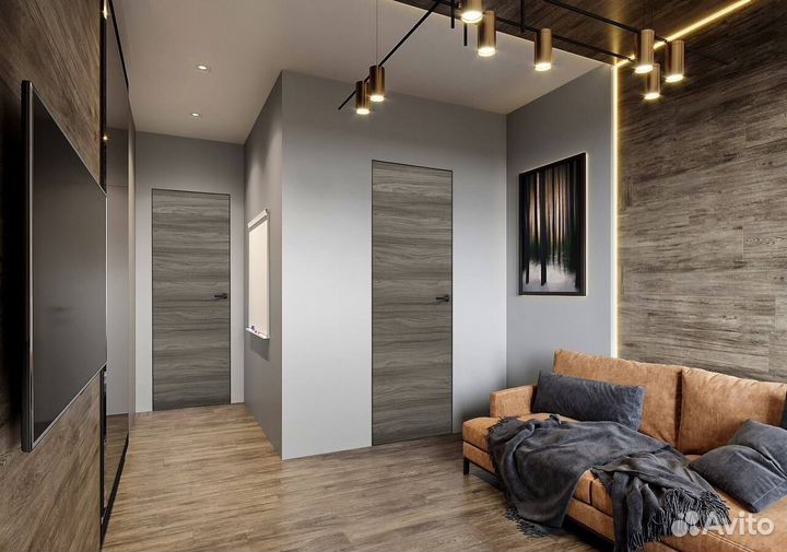 Скрытая дверь под дизайн