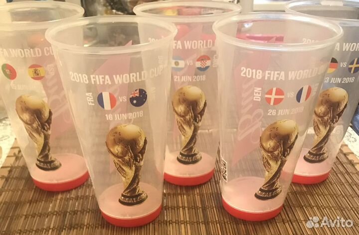 Стаканы бад чм 2018 с флагами