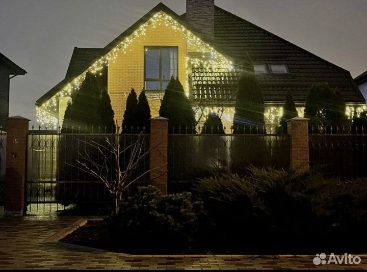 Монтаж новогодних гирлянд