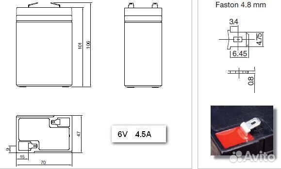 Аккумуляторы для детских электромобилей 6 вольт
