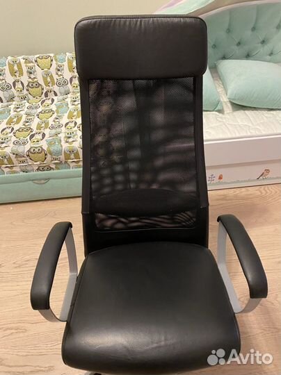 Стул офисный IKEA кожаный бу