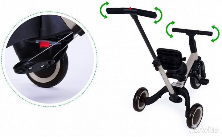 Детский велосипед с родительской ручкой