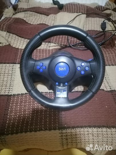 Игровой руль с педалями