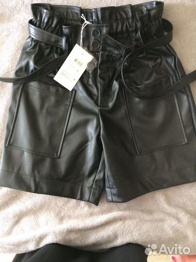 Шорты женские кожаные