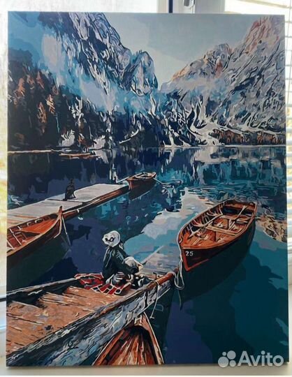 Картина по номерам 40*50 Набор Горы Озеро