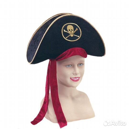 Шляпа Пирата Люкс Велюр