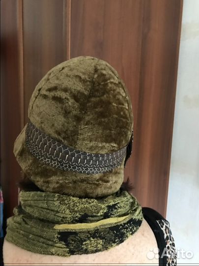 Шапка из овчины р56 и шарфик