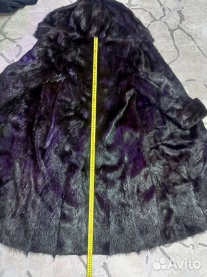 Шуба нутрия с капюшоном р 50-54