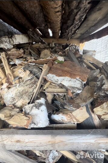 Дрова березовые сухие в мешках некондиция