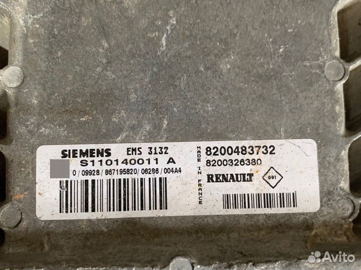 Блок управления двигателем renault logan