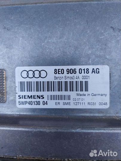 Блок управления двигателем Ауди А4 В6 1.6 л