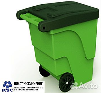 Контейнер-бак для вывоза мусора пластик арт.1811