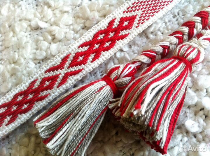 Тканое льняное очелье В наличии