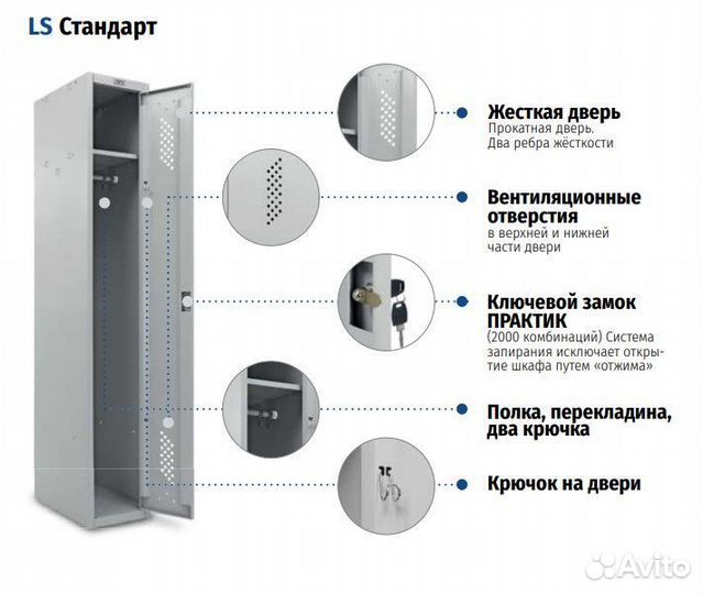 Шкафы для раздевалок LS 01-40