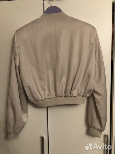 Атласный бомбер и штаны Zara размер s