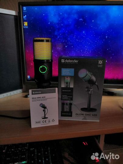 Игровой микрофон для стрима Defender Glow GMC 400