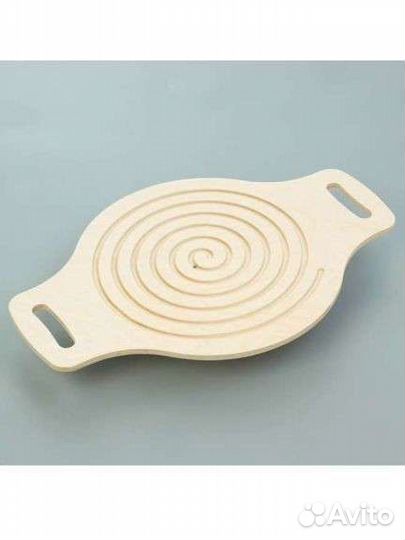 Балансборд с лабиринтом деревянный до 80 кг