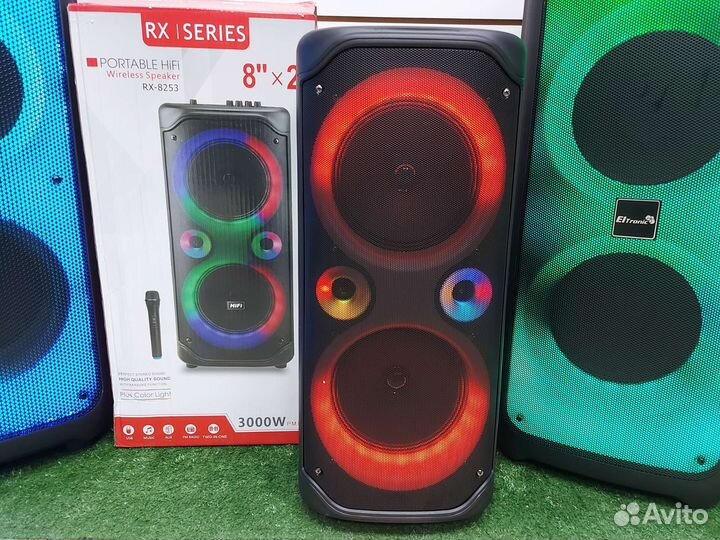 Блютуз колонка портативная с микрофоном караоке