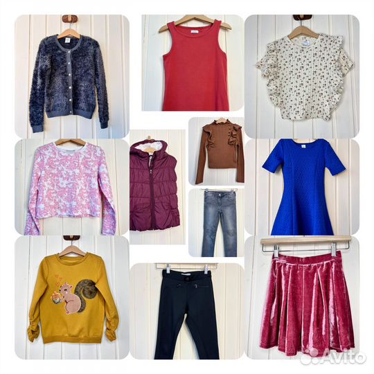 Пакет фирменных вещей на девочку 122-128 см