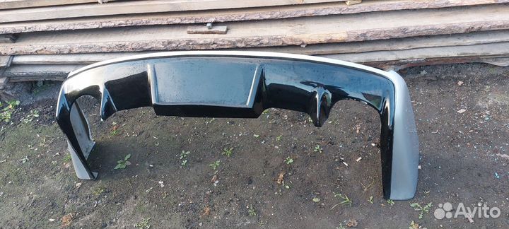 Накладка на задний бампер lancer 10