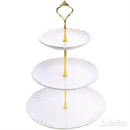 60025 Конфетница 3ярус 15-20-25см фарфор LR (х8)