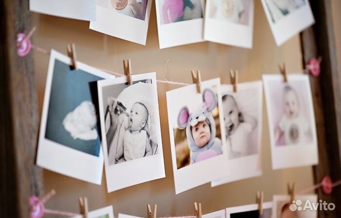 Рамка с прищепками на свадьбу