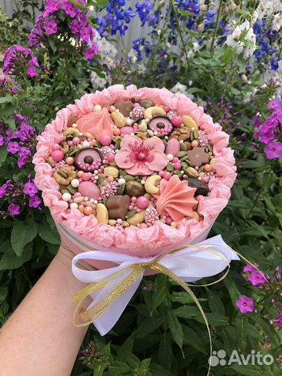 Съедобные букеты из сухофруктов и конфет