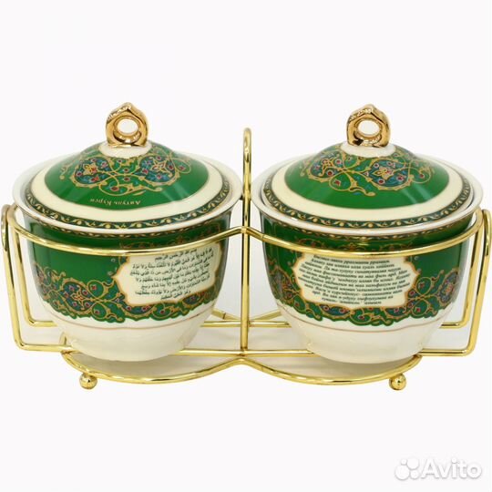 Набор банок 2шт сура на металл.подставке