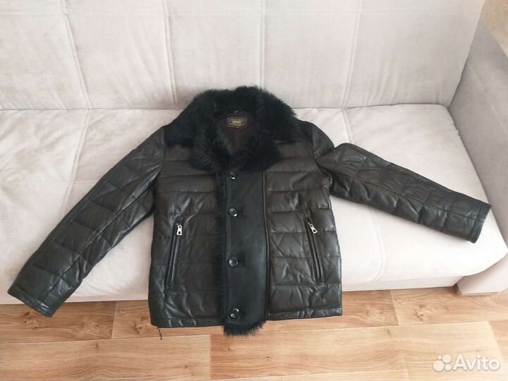 Зимняя дубленка мужская