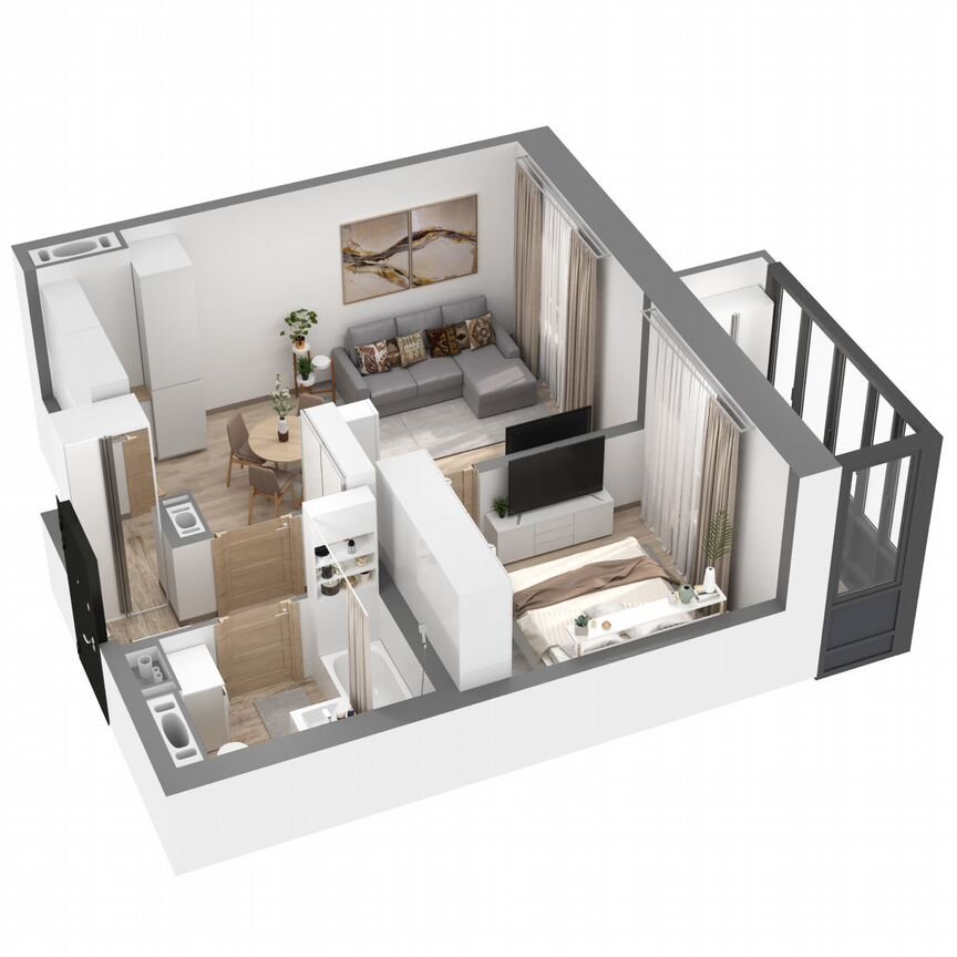 1-к. квартира, 40,7 м², 2/23 эт.