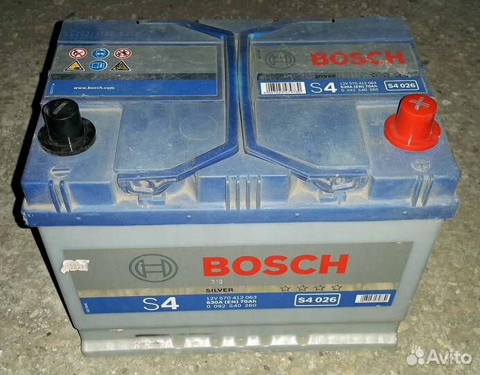 Аккумулятор bosh 70Ah 630A
