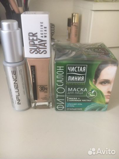 Тональные крема и маска доя лица