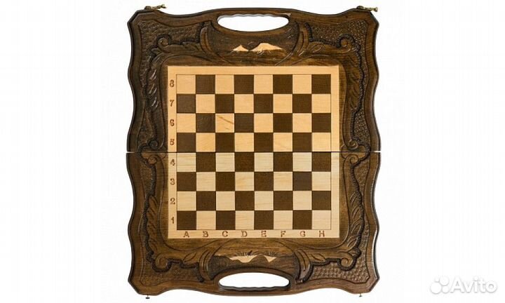 Шахматы резные с Араратом, ручкой и ложементом 40