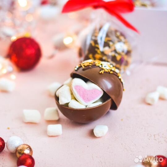 Шоколадные бомбочки с какао и маршмэллоу