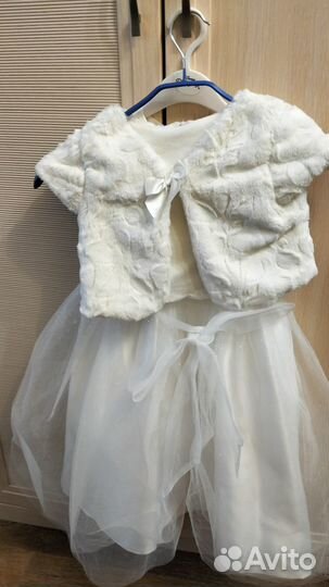 Вечернее платье для девочек с меховой шубкой