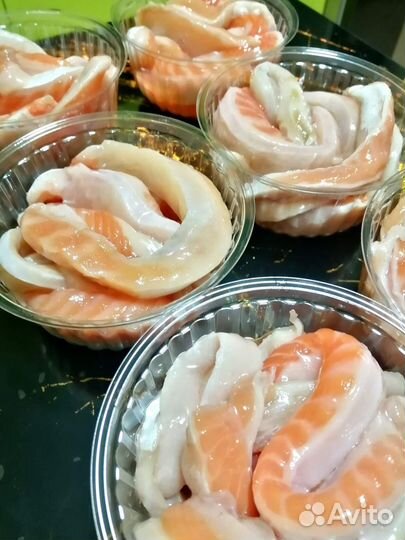 Брюшки сёмги слабосоленые